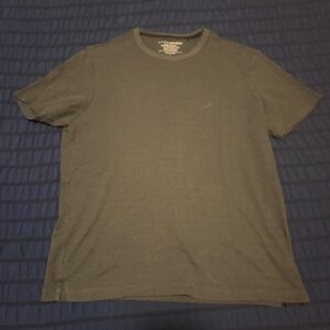 Banana Republic Men's Dark Gray Striped Tee